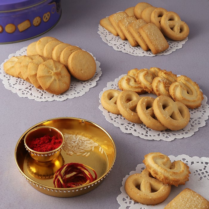 Bhai Dooj Tilak Thali With Butter Cookies