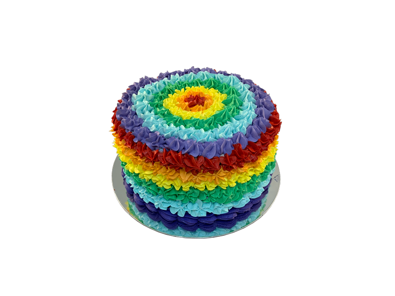 Rainbow Rose Cake-OZ