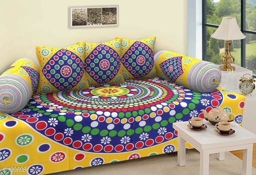 Jaipuri Style Cotton Diwan Set Vol 1