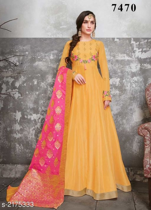 Myhra Fancy Women's Upada Silk Suits & Dress Materials Vol 1#