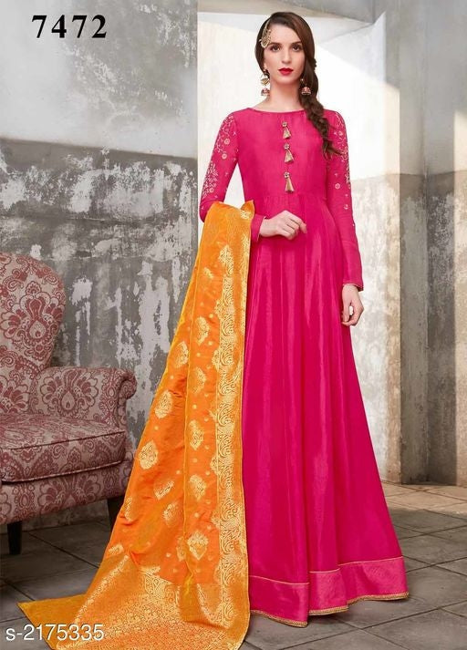Myhra Fancy Women's Upada Silk Suits & Dress Materials Vol 1#