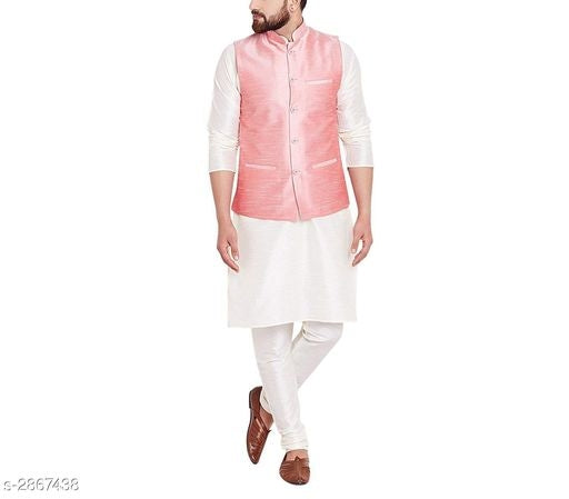 Elegant Ethnic Dhupion Men's Nehru Jackets