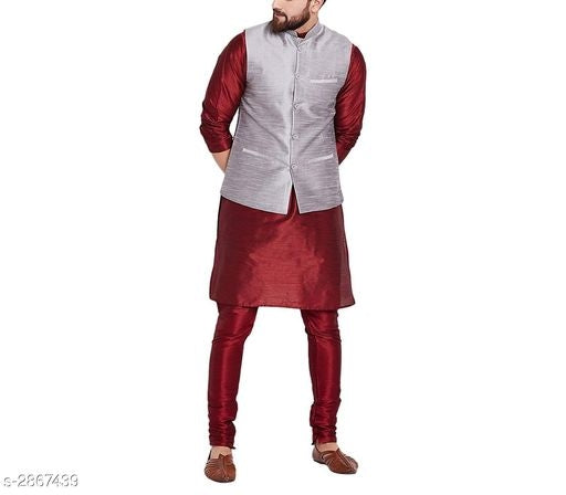 Elegant Ethnic Dhupion Men's Nehru Jackets