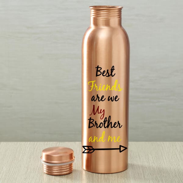 Copper Bottle with Chana Badam Barfi and Container